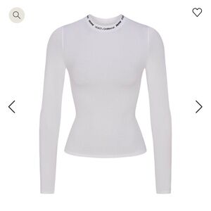 SKIMS x Dolce & Gabbana Cotton Long Sleeve in White